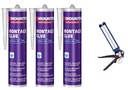 3 x tekuté montážne lepidlo, bezfarebný MDF klinec