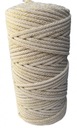 Macrama String Woven so zlatým jadrom, slonovinová kosť 100m 5 mm
