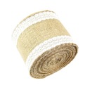 Jute Ribbon s čipkou 10 cm/5m svadba Juta