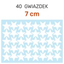 Samolepky na steny, nábytok, okná, HVIEZDY, 7 cm | 40 kusov