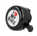 Hlasný čierny kovový zvonček na bicykel