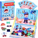 Magnetická kniha puzzle, povolania na vyriešenie, náučný set, 59 ks.