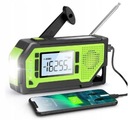 Solárny rádiobudík AM FM kľuka SOS 2000mAh