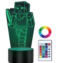 MINECRAFT GAME 3D Led Night Lamp NAME Gravírovanie
