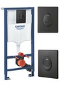 GROHE RAPID SOLIDO RÁM WC 3V1 ČIERNE TLAČIDLO
