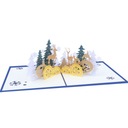 3D pohľadnice Vianočné pohľadnice