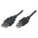 USB kábel (2.0), USB A M - 3m, čierny