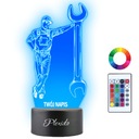 Nočná lampa Mechanik Wrench Man Daruj svoje meno Nápis 3D LED gravírovanie