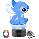 Nočná lampa pre deti Lilo a Stitch Your Name Darček k narodeninám 3D LED