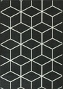 120x150 cm POGUMOVANÉ KOBERCE TMAVOŠEDÉ 3D KOBEREC