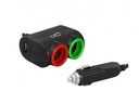 AUTOPOŽIARNY ADAPTÉR 2GN/USB 1.2A/120W, 12-24V, ČIERNY