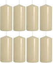 8X Valcová sviečka BISPOL CREAM ECRU 10cm