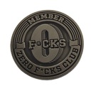 PIN ZERO F*CKS CLUB ODZNAK TRUCK TAG BADG