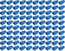 Gumový kryt na zástrčku RJ45, 100 kusov, modrý