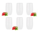 Sada 6 kusov VYSOKÉ SKLO 320ml BIELE ELEGANT