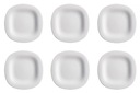 6x HLUBOKÝ TANIER štvorcový sivý 21 cm LUMINARC