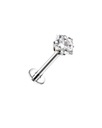 PIERCING Náušnica Silver Labret so štvorcovým zirkónom Lobe Helix 1,2/6/4