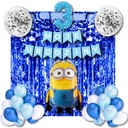 Súprava balónov Minions 3 narodeninové ozdoby