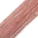 1065- String quartz ružová gladka 4 mm