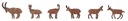 Kozy a kamzíky - 6 figúrok, H0, Faller 151913