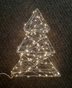 Vianočný stromček 140 LED kovový 3D 29 cm strieborný