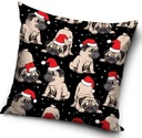 VIANOČNÝ VANKÚŠ SANTA CLAUS PSÍKY JASIEK