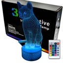 Nočná lampa Cat Kitten 3D LED LAMPA