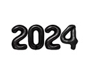 SILVESTROVSKÉ BALÓNY 2024 ČIERNE ČÍSLA 100 CM SILVESTR
