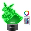 LED nočná lampa 3D Rayquaza Pokemon Go Anime Darček pre váš nápis gravírovanie
