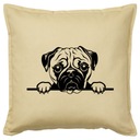 MOPS MOPS PES DOG DOG darček k vankúšu