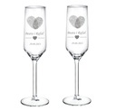 2x POHÁRE NA ŠAMPANSKÉ S GRAVÍNOM SVADOBNÝ DARČEK Personalizácia