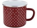 RETRO HRNČEK SMALTOVANÝ 12CM 1,2L ČERVENÝ INDUKČNÝ