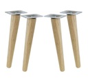 Nohy 21 cm, drevené dubové nožičky, skosené, komplet