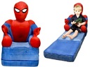 Plyšová modrá detská stolička Spider XXL