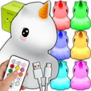 SOFT UNICORN Nočná lampa pre deti Farebné SILIKÓNOVÉ RGB LED diaľkové ovládanie