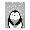 Detský koberec Happy Kids Grey Penguin 160x225