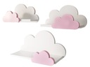 Poličky Cloud sada 3x nástenných políc Moli Premium pre deti
