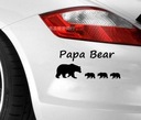 Medvedík Papa v čiernom štýle a 3 medvedíky