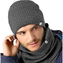 TEPLÝ SET pre pánov, ČIAPKA + SUKŇA, ZIMNÝ šál, Poľský KVALITNÝ GRAFIT