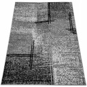 KLASICKÝ KOBEREC 140X190 MÄKKÉ PLYŠOVÉ VLASY BCF JEDINEČNÉ ŠEDÉ VZORY