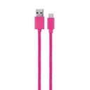 Xqisit USB - USB-C KÁBEL 1,8M ružový, opletený