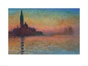 Umelecká tlač Claude Monet Západ slnka v Benátkach 80x60 cm