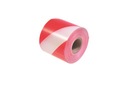 Výstražná páska, červená a biela, 80 mm / 100 m
