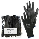 Pracovné rukavice CXS Brita Black 60 párov veľkosť 9