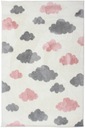 Veľký detský koberec 160x220 Merlin Clouds biely