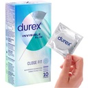 Tenko priliehavé kondómy Durex INVISIBLE