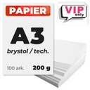 TECHNICKÝ PAPIER BIELY Bristol doska 200g A3 100 listov - HRUBÝ