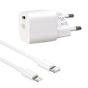 XO CE01B USB-C rýchla nabíjačka + 20W kábel pre iPhone