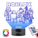 Stolná lampa Led Socha Hra Roblox Postavičky 16 farieb Diaľkové ovládanie PLEXIDO