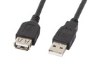USB 2.0 AM-AF predlžovací kábel čierny 1,8M